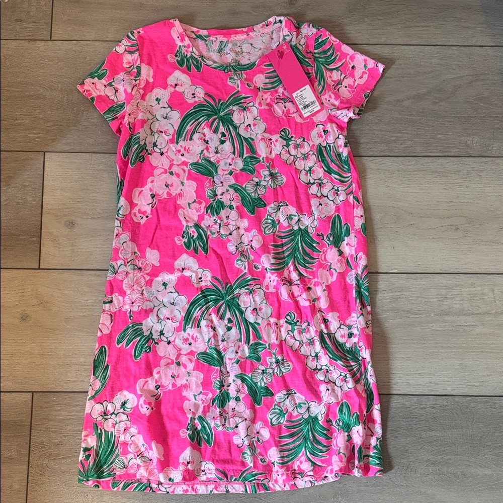 Lilly Pulitzer Pink Floral Kids Dress size Large (8-10)